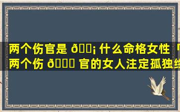 两个伤官是 🐡 什么命格女性「两个伤 🐟 官的女人注定孤独终老」